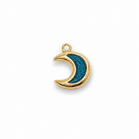 Kleiner Mond Charm Edelstahl 18K vergoldet – Filigraner Halbmond-Anhänger