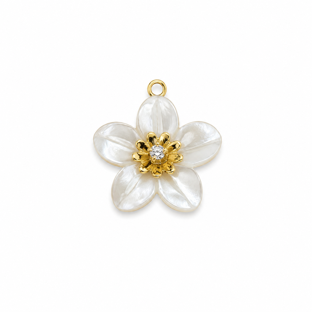 Naturmuschel Blumen Anhänger 