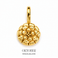 Geburtsblumen Anhänger gold | Edelstahl 14 Karat vergoldet