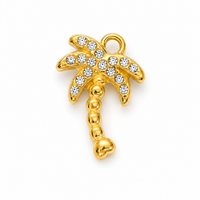 Palme Anhänger Gold – Sommerlicher Charm mit Zirkonia | 18K vergoldet