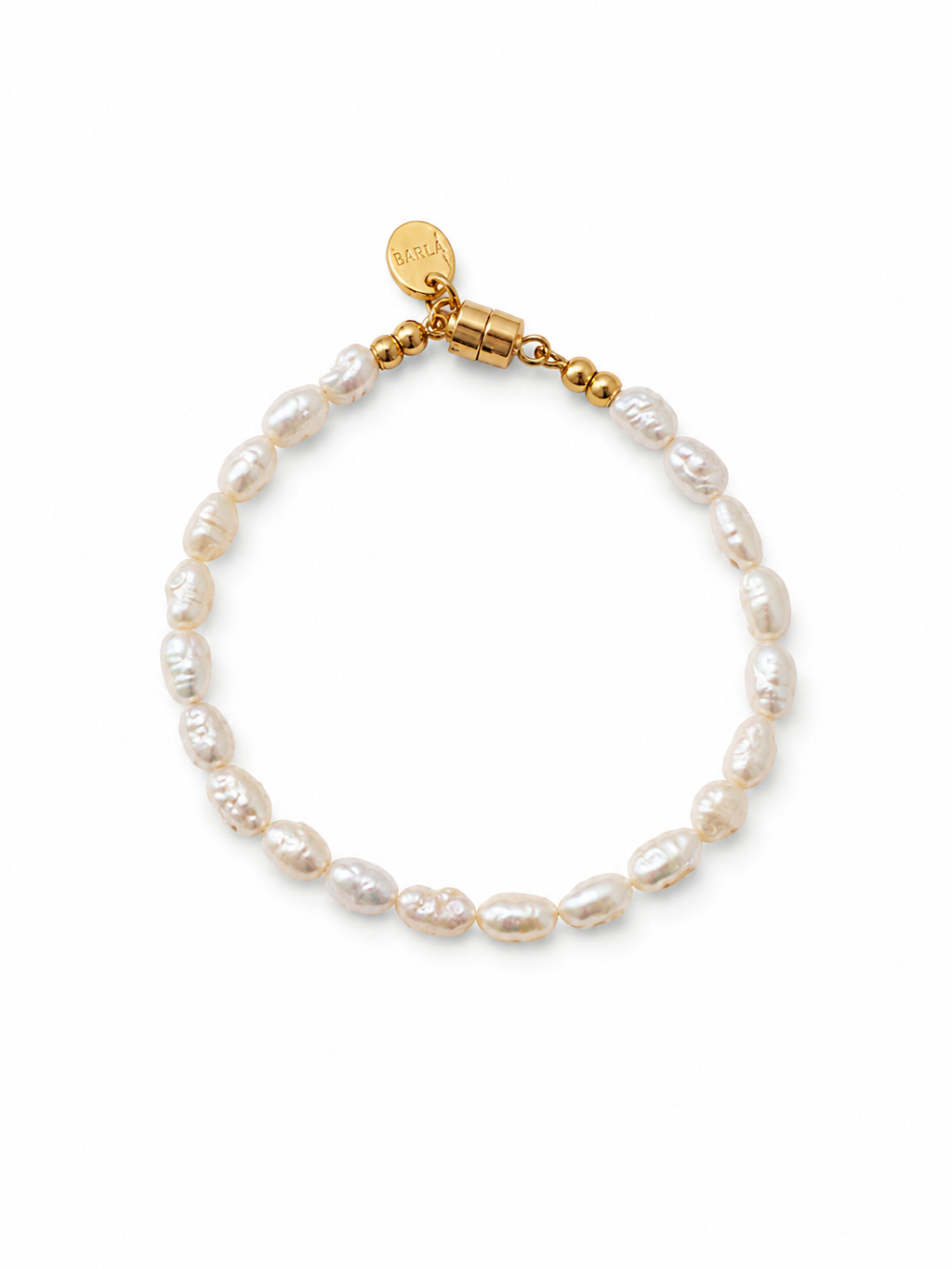 Pure Premium Armband mit Süßwasserperlen | Edelstahl 18K vergoldet
