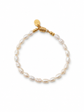 Pure Premium Armband mit Süßwasserperlen | Edelstahl 18K vergoldet