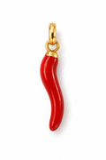 Chili-Charm Anhänger Gold – Cornicello Glückshorn
