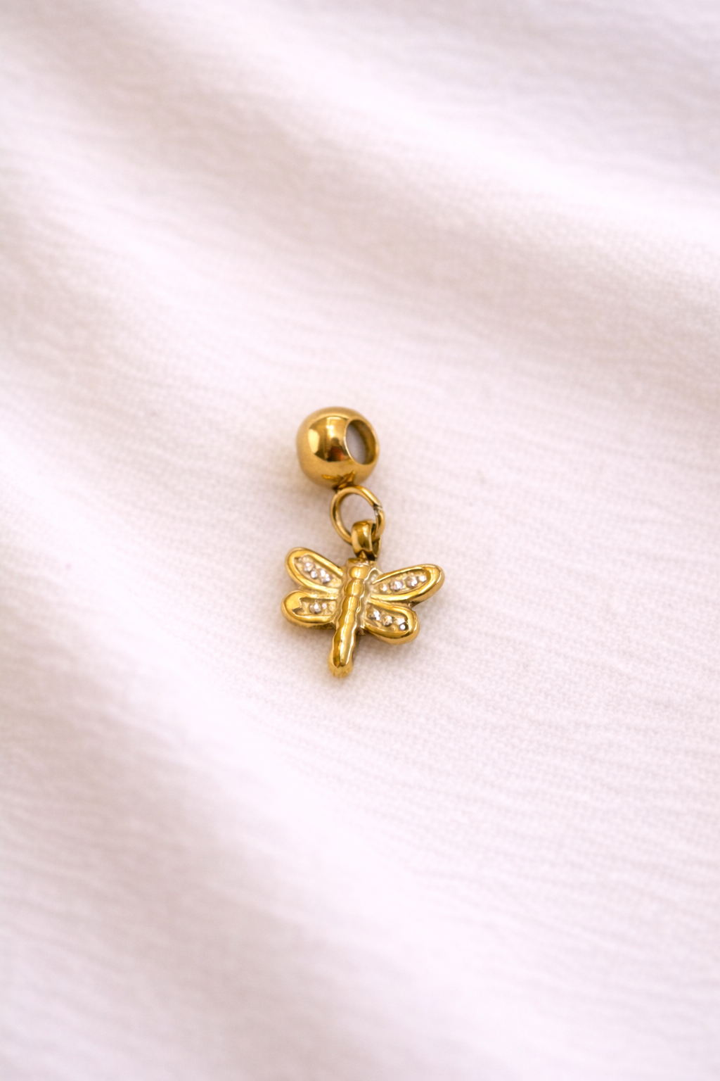 Libellen Slider-Charm | Edelstahl 18K vergoldet