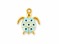 Schildkröten-Charm in Hellblau mit Emaille | Edelstahl 18K vergoldet (Kopie)
