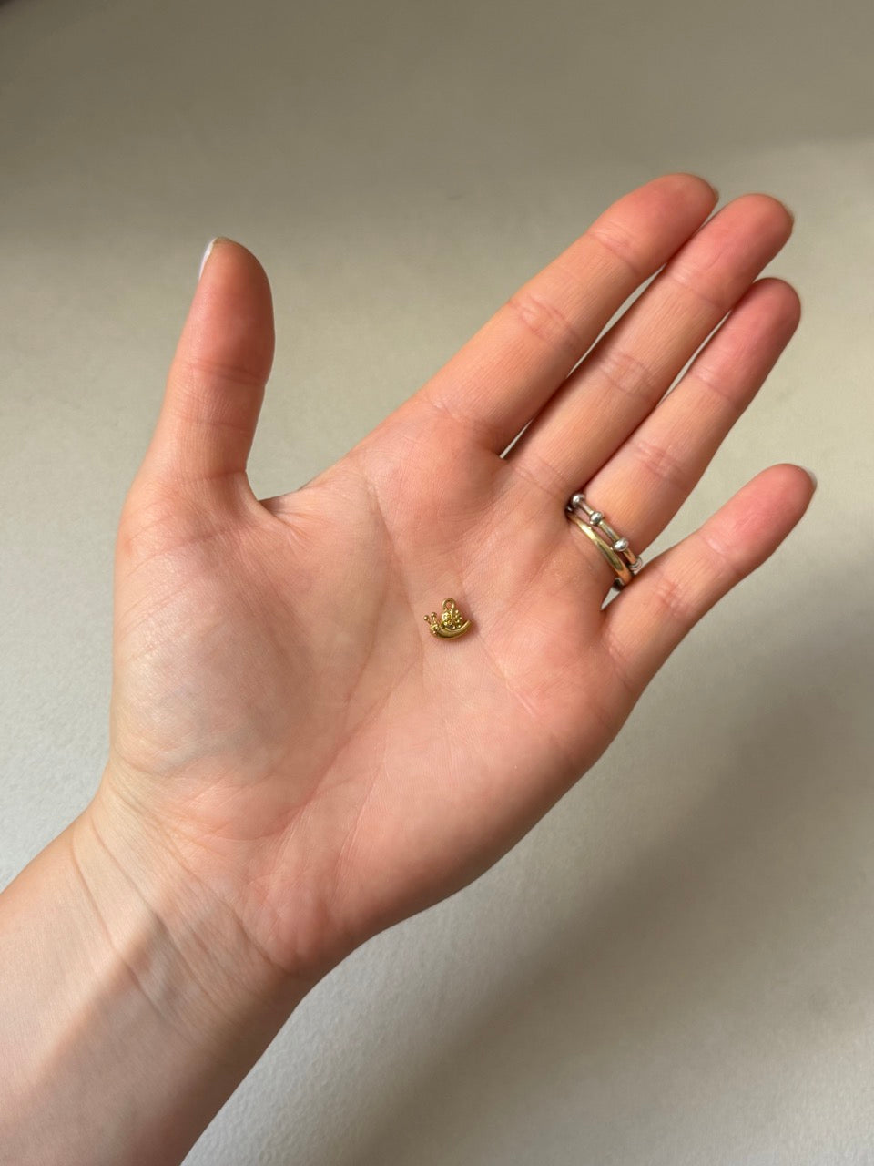 Schnecke-Charm Anhänger Gold – Mini Schnecke