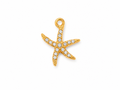 Kleiner Seestern-Charm mit Zirkonia | Edelstahl 18K vergoldet