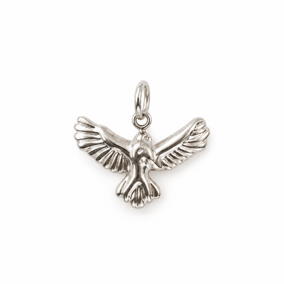 Adler-Charm Anhänger Silber – Adler mit Federdetail