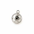 Fußball-Charm Anhänger Silber – Mini Fußball