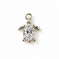 Schildkröte-Charm Anhänger Silber – Schildkröte mit großem Zirkonia