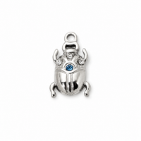 Skarabäus Anhänger Silber – Zirkonia Charm | Edelstahl