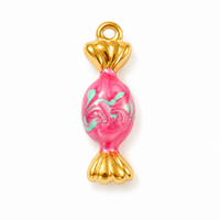 Candy Charm Anhänger Gold mit Perlmutt-Effekt | 18 Karat vergoldet