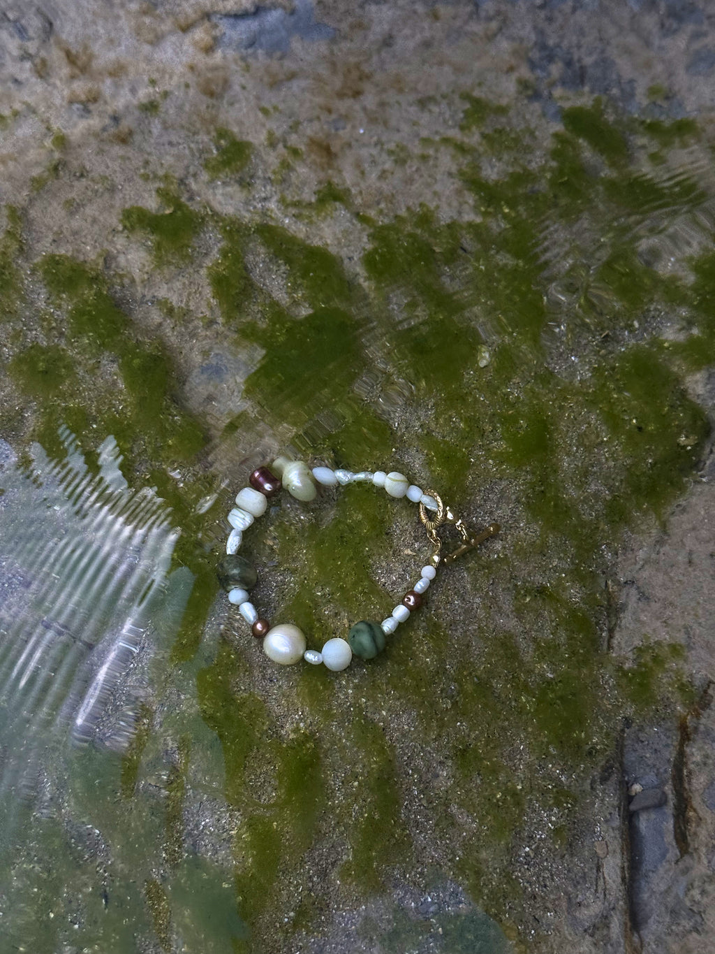 Tierra Suave Armband | Süßwasserperlen, Jade & Naturstein Mix