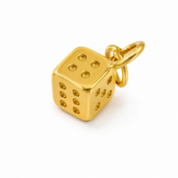 Würfel Anhänger Gold – Kleiner Glücks Charm | 18K vergoldet
