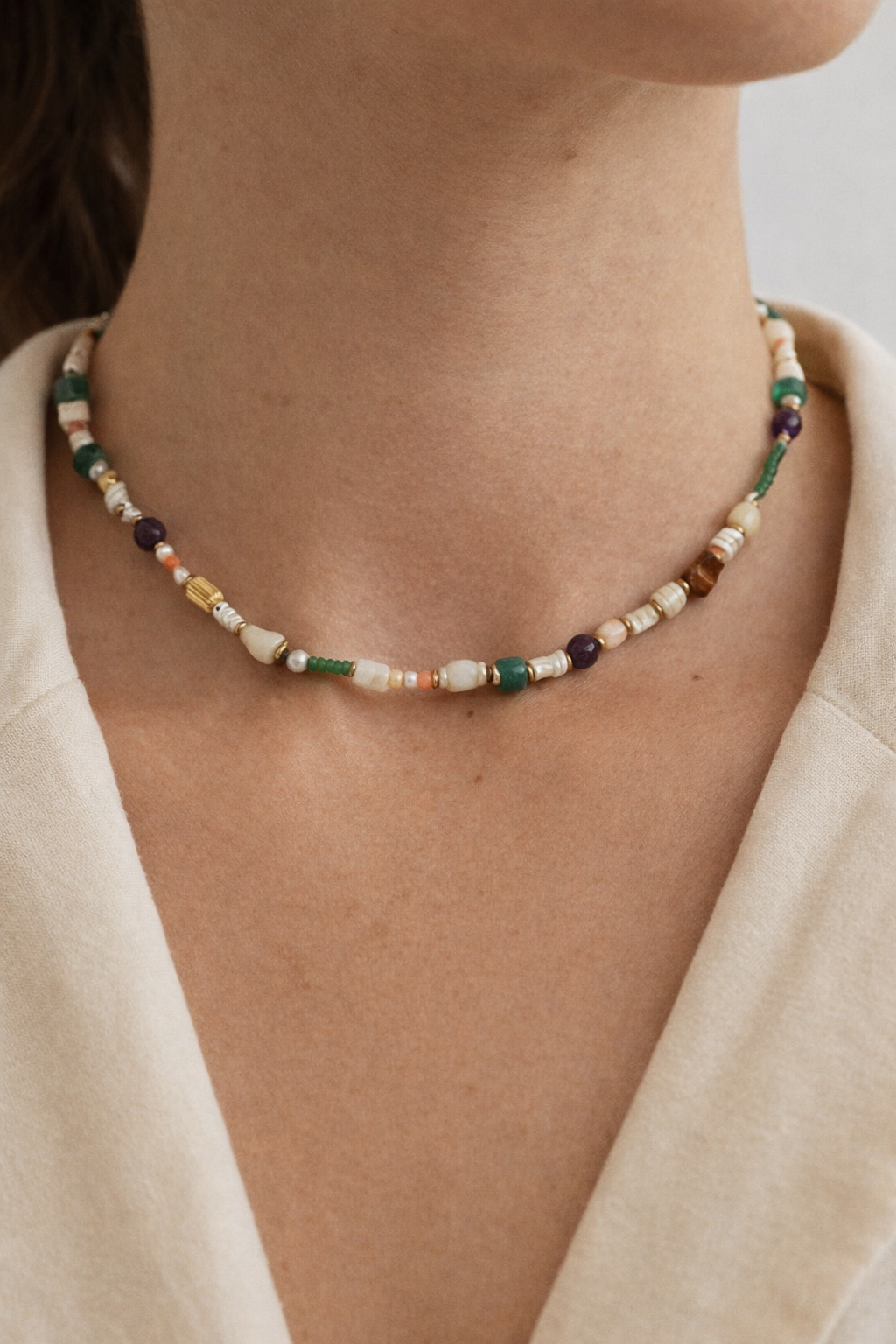 Reef Rhythm – Bunte Naturstein- & Perlenkette