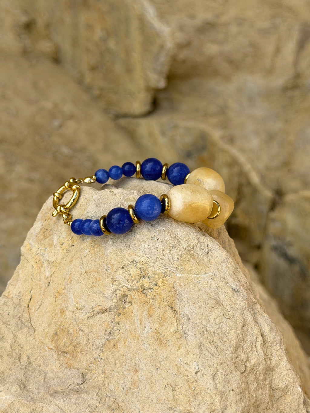 Brisa Marina Armband | Lapislazuli & Naturstein