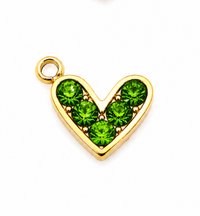 Herz-Charm mini mit Zirkonia – Filigraner Anhänger in 4 Farben | 18K vergoldet