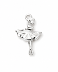 Kleine Ballerina Anhänger aus Edelstahl in Silber