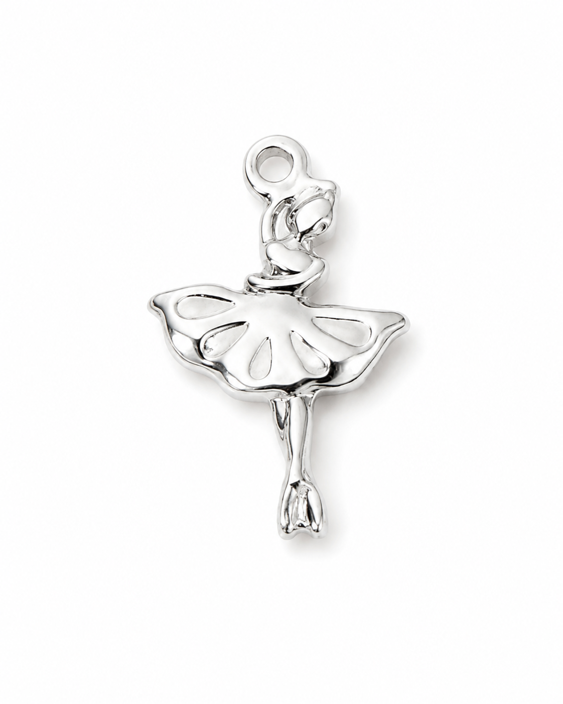 Kleine Ballerina Anhänger aus Edelstahl in Silber