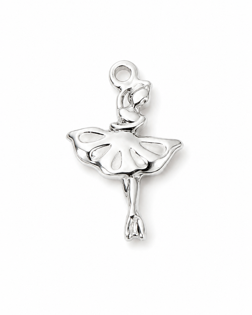 Kleine Ballerina Anhänger aus Edelstahl in Silber