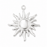 Kleine Sonne Anhänger Silber – Strahlender Astro Charm | Edelstahl