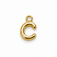 Buchstaben Anhänger Gold – Mini Initial Charm A bis Z | 18K vergoldet