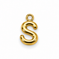 Buchstaben Anhänger Gold – Mini Initial Charm A bis Z | 18K vergoldet