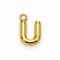Buchstaben Anhänger Gold – Mini Initial Charm A bis Z | 18K vergoldet