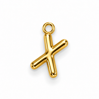 Buchstaben Anhänger Gold – Mini Initial Charm A bis Z | 18K vergoldet