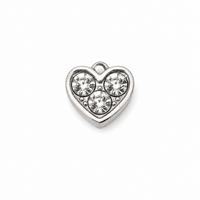 Kleines Herz Anhänger Silber – Zarter Zirkonia Charm | Edelstahl