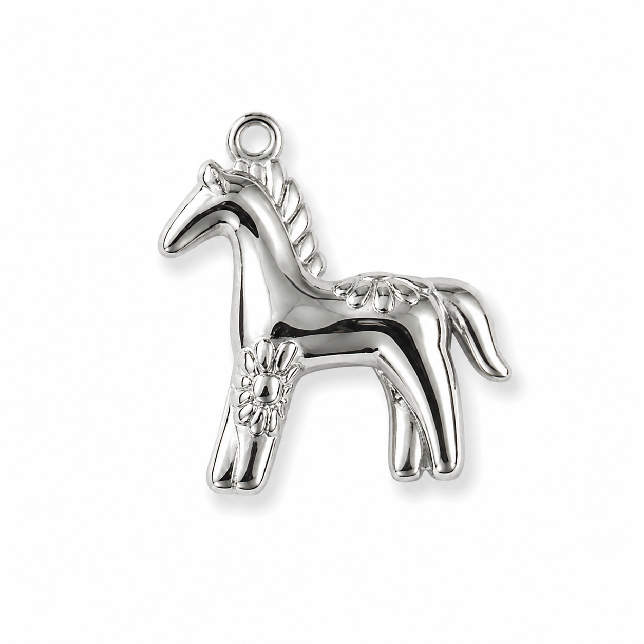 Pferd Anhänger aus Edelstahl in Silber