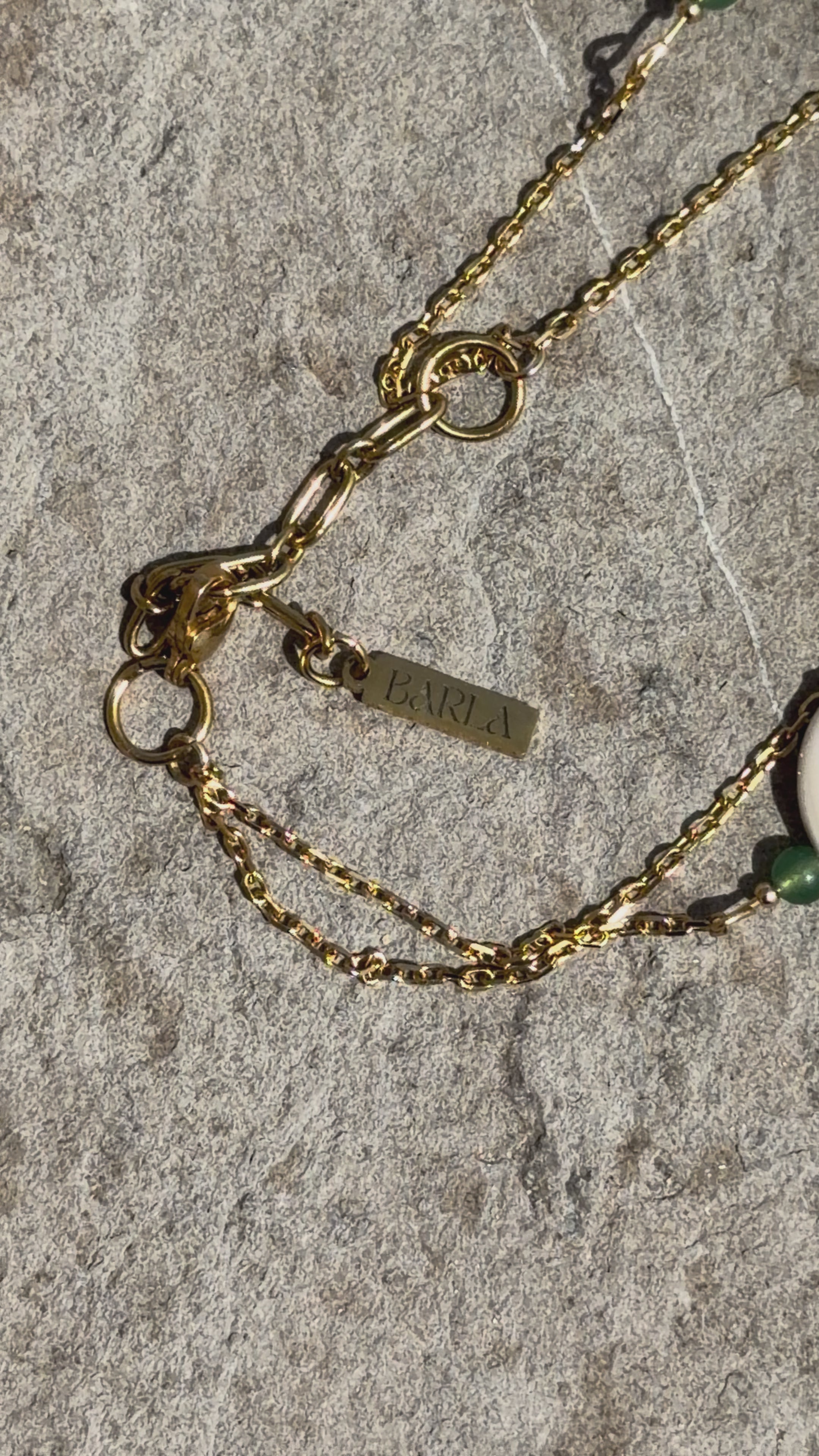 Calor Esencial | Layering Kette mit Monatsstein & Muschelperlen