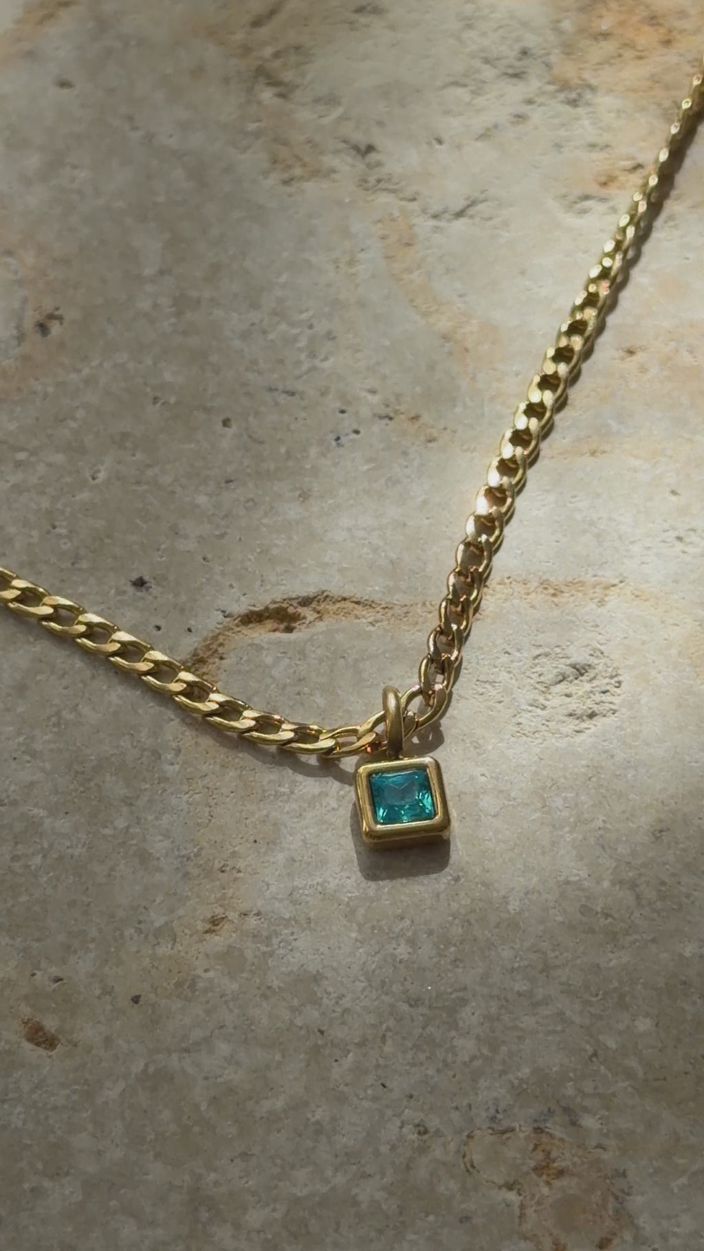 LIBRE CURB feine Panzerkette für Charms | Edelstahl 18K vergoldet