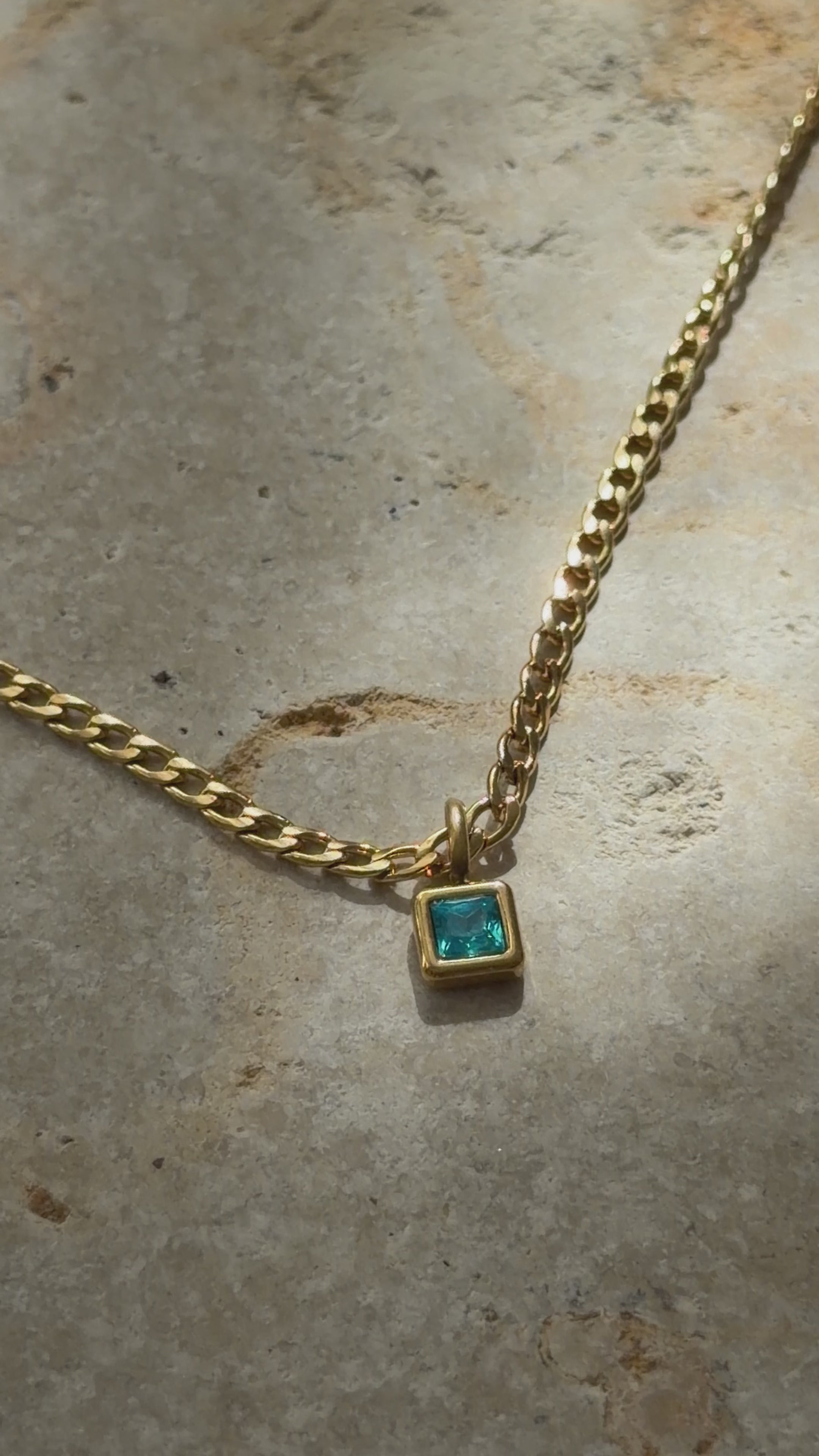 LIBRE CURB feine Panzerkette für Charms | Edelstahl 18K vergoldet