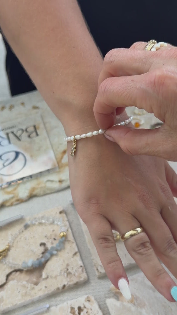 Seestern-Charm klein mit Zirkonia – Maritimer Anhänger | Edelstahl 18K vergoldet