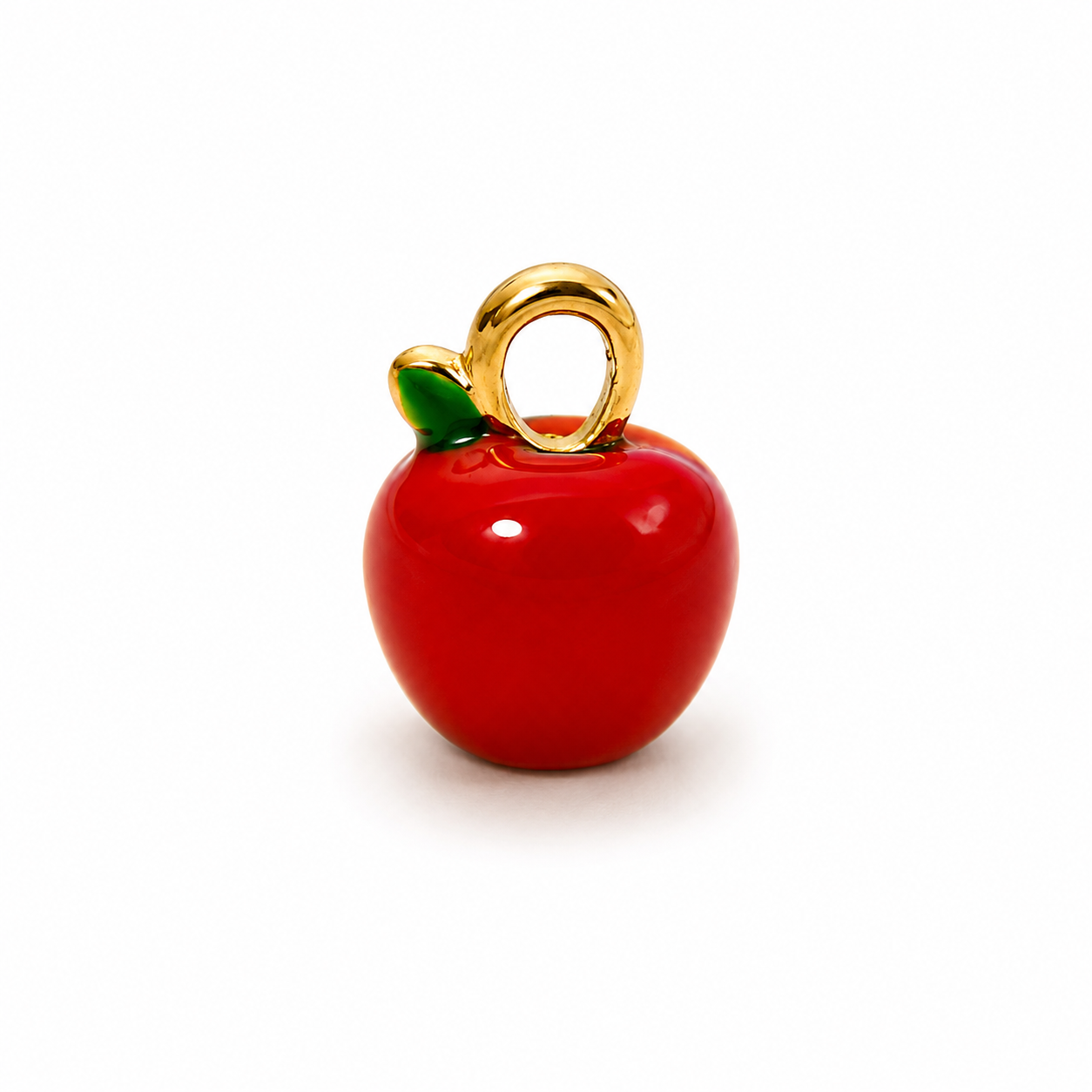 Roter Apfel Anhänger mit Emaille