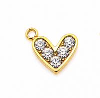 Herz-Charm mini mit Zirkonia – Filigraner Anhänger in 4 Farben | 18K vergoldet